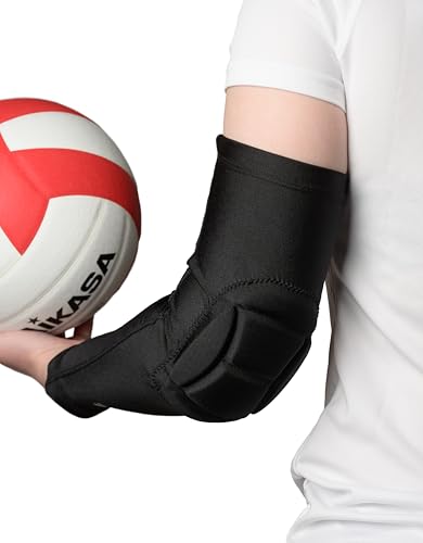 Tandem Sport Padded Arm Sleeves - Compression Sleeves with Built-In Elbow Padding to Reduce Injury & Stress - color: Black, size: Small-Medium