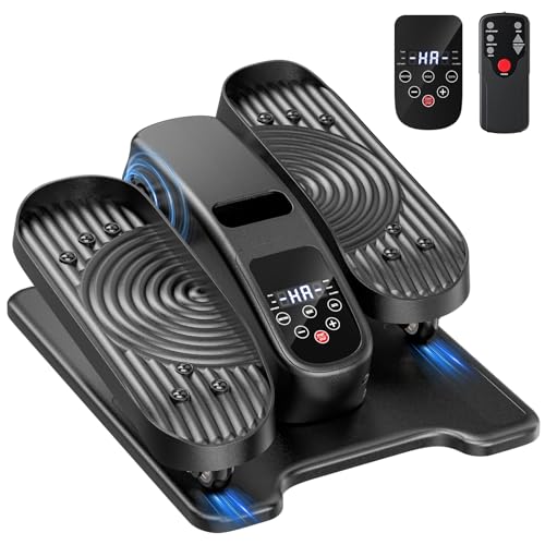 Under Desk Elliptical Machine for Senior Mini Elliptical Leg Exerciser with Remote Quiet Portable Electric Seated Foot Pedal Exerciser for Home Office - size: Mini