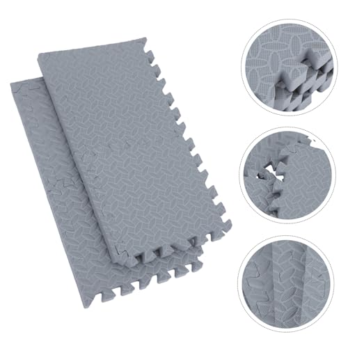SOLUSTRE 4pcs Interlocking Exercise Mat Soft Cushioned Floor Padding for Home Gym Shock-Absorbing Floor Tiles Scratch-Resistant Padding for Workout Equipment and Appliances