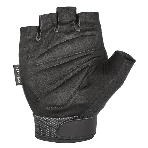 adidas Essential Training & Weightlifting Gloves, Fingerless Workout Gloves - color: White, size: Medium