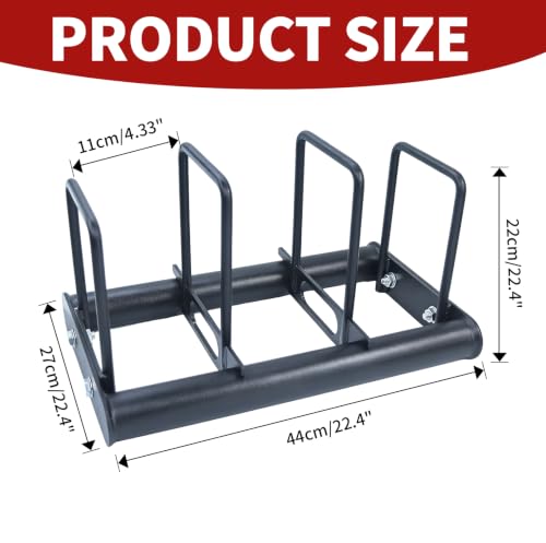 Weight Rack with Dividers 660 LBS Capacity Olympic Weight Plate Rack for Home Gym Freestanding Dumbbell Organizer with 3-Section Spacing for Thin & Thick Plates