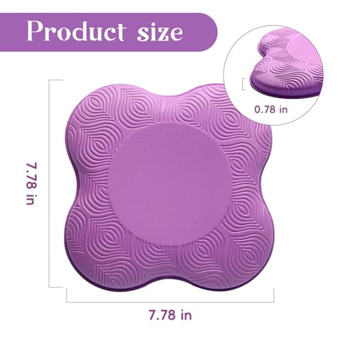 2 Packs Yoga Knee & Elbow Cushions - Extra Thick Foam for Knees, Elbows, Wrists, Hands & Head - Pilates & Kneeling Pads - Support Foam Pads for Women & Men - color: purple