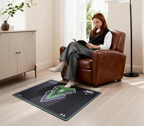Non-Slip Floor Chair Mat for Neon Genesis Evangelion EVA-00 Series Inspired Design 35"×47" - color: Purple + Green