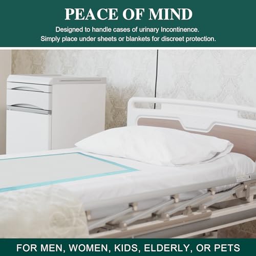 BIGGMED 100 Count Incontinence Bed Pads 40'' x 36'' Tear-Resistant Disposable Underpads Heavy Duty Chucks Pads for Adults, Kids & Elderly | Protection Pads for Bed, Sofa, and Chair - size: 40"x36"- 100 Count (Tear-resistant)
