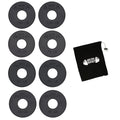Micro Gainz Standard 1-Inch Center Hole Fractional 8 Piece Weight Plates with Bag, Designed for Standard 1-Inch Dumbbell & Barbell for Strength Training and Weight Lifting, Made in USA - color: Black