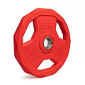 SPART Color Coded Weight Plate 2-Inch Rubber Coated Olympic Grip Plate for Barbell, Solid Cast Iron Weight Plates for Strength Training, Weightlifting, Crossfit, Home Gym, 2.5LB/5LB/10LB/25LB/35LB/45LB, Pair - color: 35LB-SINGLE