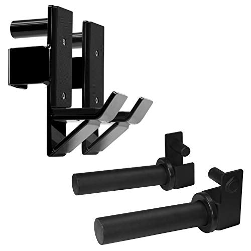 Yes4All Olympic Weight Plate Holder Attachment - color: F. Set Holder for Barbell & 2" Weight Plate, size: Fit 2x2" Rack with 1" Hole
