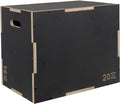 Signature Fitness 16" x 14" x 12" Non-Slip Wooden Plyo Box Jump Exercise Platform, Plyometric Workout Equipment for Home Gym, Training Step Box, Gray - size: 16x20x24"