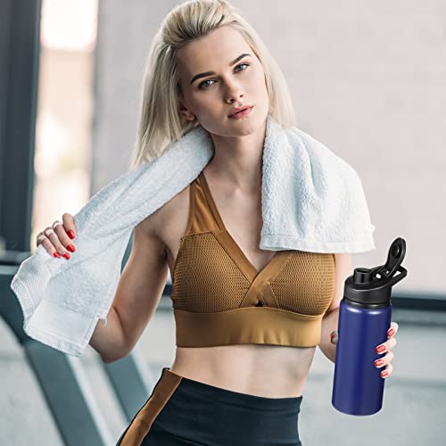 CHENGU Water Bottle Bulk 20 oz Aluminum Reusable Bottles Lightweight Snap Lid Water Cups Easy Carry Leak Proof Travel Tumbler for Gym Sports Camping Hiking Fishing - color: Blue