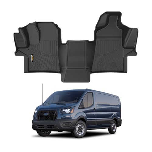 Floor Mats Custom for Ford Transit 2022-2025 2026 (All Models w/Vinyl Floors) All Weather TPE Rubber Protection 1st Row Anti-Slip Automotive Floor Liners for Ford Transit 150 250 Accessories- 1 PCS - size: For Ford Transit w/Vinyl Floors 2022-2025