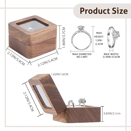 wood ring box (C-custom) - color: C-custom