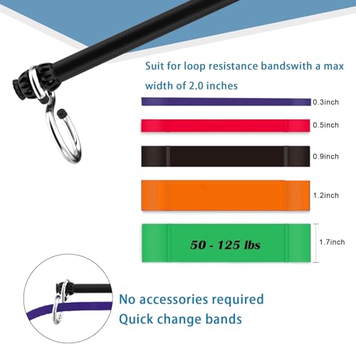 Resistance Band Bar, Portable 43 Inch Pilates Bar with Resistance Bands Home Gym Workouts Stick Squat Yoga Pilates Flexbands Kit for Full Body Shaping - color: 43 Inch Bar + 5PCS Resistance Bands