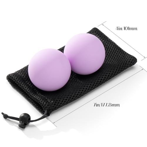 SUBCULTUREPICK Massage Lacrosse Balls for Myofascial Release,Yoga Deep Tissue Massage,Trigger Point Therapy and Foot Plantar Fasciitis,Muscle Soreness Massager Ball (2 Packs) (Black) - color: Black