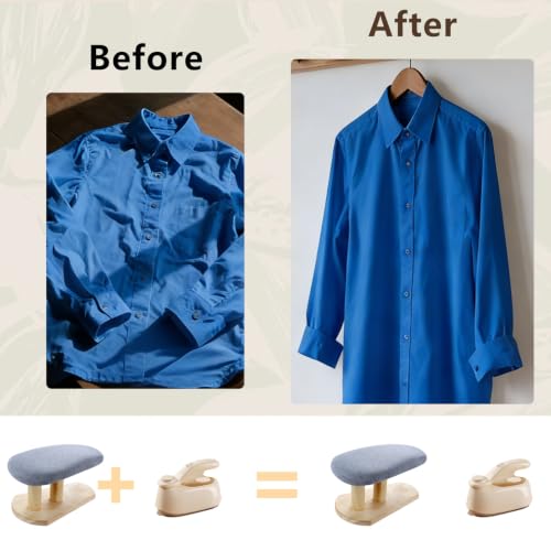 Padded Mini Ironing Board Small Tabletop Sleeve&Chest Portable Tailor Ironing Solid Wooden Base for Collars，Shoulders，Kids Clothes, Sewing Room, Household Laundry & Travel Use - size: short long
