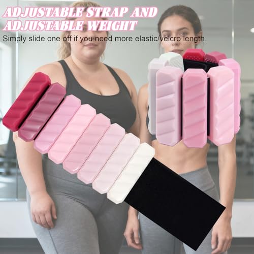 Ankle Weights & Resistance Bands Set for Women Adjustable | Adjustable 1 lb Wrist & Ankle Weights, 3 Resistance Levels, Yoga, Pilates, Cardio & Strength Training