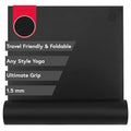 Manduka GRP Adapt Travel Yoga Mat 71" - 1.5mm | Foldable & Travel friendly | Ultimate Grip | Sweat ready for Any Style of Yoga | 71 x 24 x 1/16 inches - color: Carbon Black