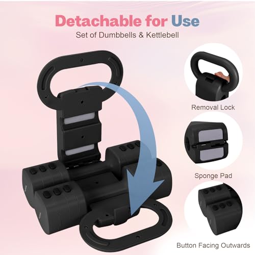 kisnbld Adjustable Dumbbell Set of 2, 4 in 1 Free Weights Dumbbells Set for Women with Fast Adjustment, Each 2lb 3lb 4lb 5lb Hand Weights Set for Home Gym & Outdoor Exercise Training - color: Black, style: Set