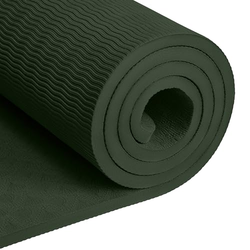 Retrospec Zuma Yoga Mat | 1/2 Inch Thick Non Slip Workout Mat | TPE Exercise Mat for Yoga, Pilates & Stretching | 72x24in - color: Wild Spruce