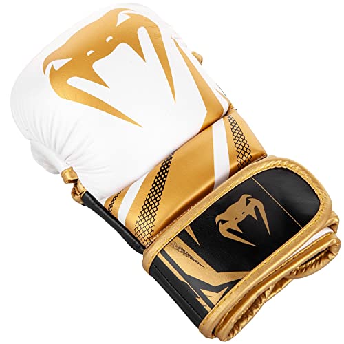 Venum Challenger 3.0 Sparring Gloves - color: White/Black/Gold, size: Small