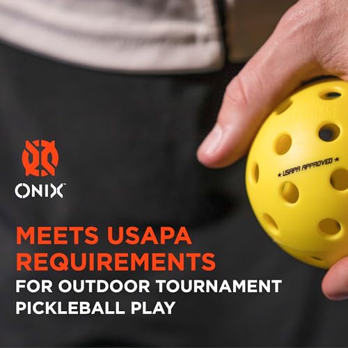 Onix Fuse G2 Outdoor Pickleball Balls USA Pickleball Approved - color: Yellow, size: 6 Pack