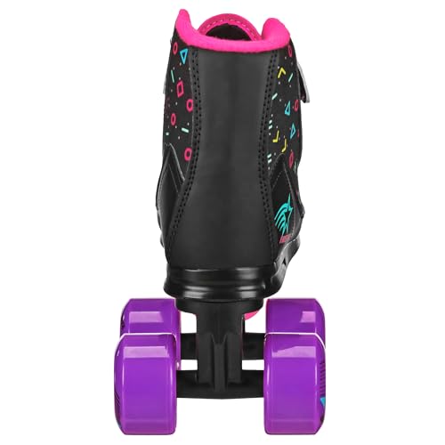 Roller Derby Firestar Youth Skates for Girls, Boys, Beginners, Kids - color: Midnight Prism, size: 1