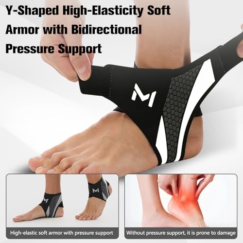 Ankle Brace for Men & Women, Adjustable Figure-8 Stabilizer with Straps for Basketball, Volleyball & Running, Compression Sleeve for Sprained Ankle, Plantar Fasciitis & Tendonitis Relief (2 Pack,Gray) - color: Gray
