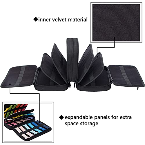 PACMAXI 84 Watch Bands Storage Carrying Case Compatible with Watches | Expandable Watch Band Holder Fit for Most Sizes of Watch Straps, Organizer for Watch Bands Accessories, Bag Only,Black - color: Black