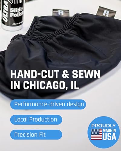 Slide Board Booties - Regular Elastic Fit for Men 6-12, Women 7-14 - Hand Sewn in Chicago - Reusable Glide Slippers for Any Slide Board - Durable Training Accessory - size: Standard