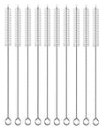 Straw Cleaner Brush Extend 12 inch, Extra Wide 12mm diam Pipe Cleaners, Extra Long Straw Brush for Sippy Cup, Water Bottle and Tubes, Drinking Straw Cleaning brush Set 10 Pack