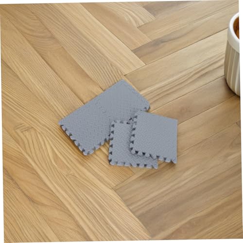 SOLUSTRE 4pcs Interlocking Exercise Mat Soft Cushioned Floor Padding for Home Gym Shock-Absorbing Floor Tiles Scratch-Resistant Padding for Workout Equipment and Appliances
