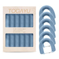 Heatless Curls Overnight Hair Care Set - Jumbo Velvet Hair Curlers | No Heat Hair Rollers for Women, Comfortable Sleep-In Hair Rollers with Satin Scarf, No Heat Damage Curling Rods for All Hair - color: Blue-6PCS