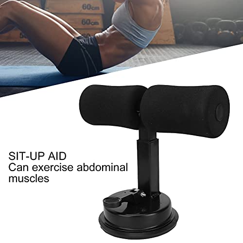 Sit Up Bar for Floor, Abdominal Muscle Exercise, Portable Sit Up Tool Exercise Equipment Assistant Device with Self Priming Suction Cup,Body Shaping (Black)