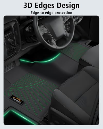 Floor Mats Custom for Ford Transit 2015-2021 150/250/350/350HD w/Carpet Flooring (Not for Transit Connect Models) All Weather TPE Rubber 1st Row Anti-Slip Floor Liners for Transit Accessories - size: For Ford Transit 2015-2021