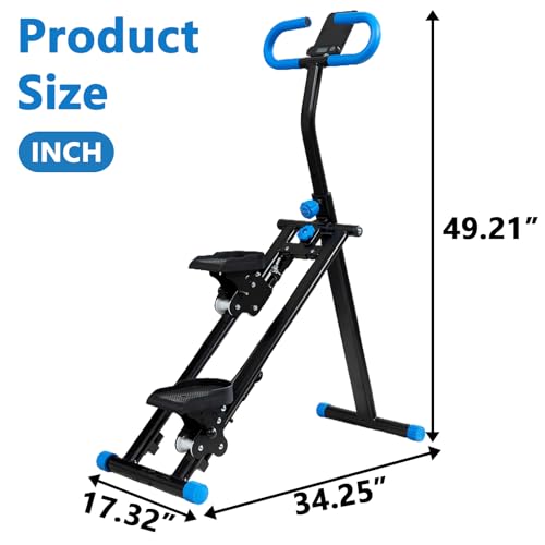 Stair Stepper for Home,Vertical Climber Workout Machine,Stair Stepper with Handlebar for Full-Body Exercise Stair Stepper with Stable Frame Adjustable Handlebar - color: Blue