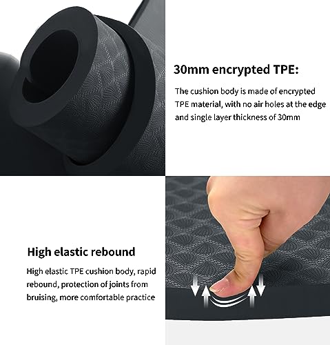 nuveti Large Exercise Mat - 15mm/20mm/30mm Thick Yoga Mat | Workout Mat for Fitness, Yoga, Pilates, Stretching & Floor Exercises for Women & Men with Free Carrying Bag - color: Grey, size: 183X80X30MM