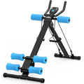 RELIFE REBUILD YOUR LIFE AB Workout Machine Adjustable Ab Trainer Machine Foldable Ab Cruncher Strength Training Equipment for Home Gym, Full Body Workout Equipment 440 LBS - color: Blue