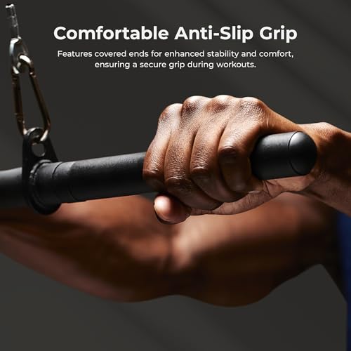 Sunny Health & Fitness Power Cage Squat Rack Attachments for Home Gym | Strength Training, Expanded Workout Variety, Durable Construction, Secure Fit, Quick Installation, Versatile Exercise Support - style: Straight Bar