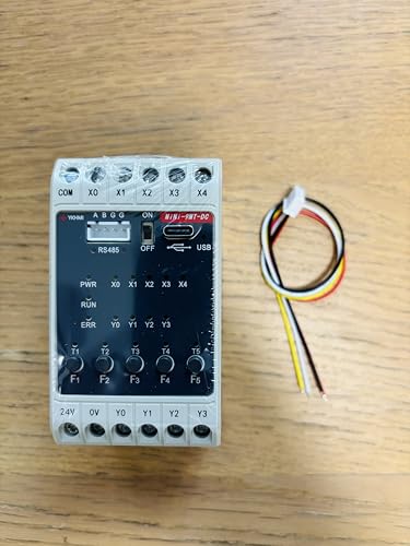 Ladder Logic PLC Programmable Logic Controller FX1S-9MT with 5 Input 4 Transistor Output and RS485 Port, Fully Compatible with FX1S, DC 24V Input Small PLC (Mini-9MT-DC) - color: Mini-9MT
