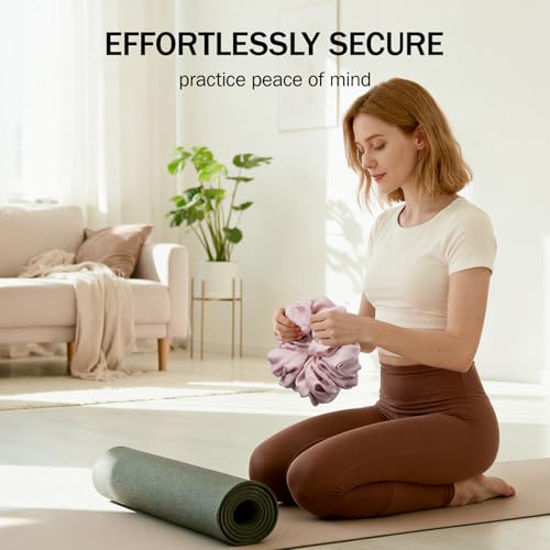 Slim Panda Yoga Mat Scrunchie,Holds Your Mat in Style,Stretchable Velvet Fabric Fit All Standard Yoga Mats (mat not included) - color: Gray
