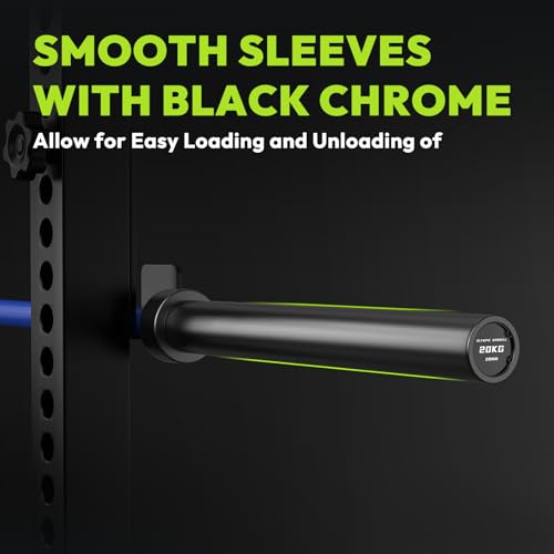 HANDBODE 7 FT Olympic Barbell 45 LB, 2-Inch Standard Weight Bar, 1000 LB | Needle Bearings, Knurled Grip, Hard Chrome Coating, Powerlifting, Bench Press, Deadlift, Squat, Hip Thrusts And Cleans - color: Blue