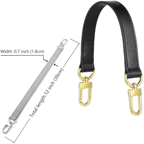 Genuine leather purse Handle compatible with Neonoe for Metis Noe BB NM Beaubourg Hobo - color: Black-purse Handles