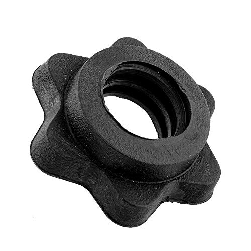 ANLEMIN 6 PCS Vinyl Spinlock Collars for 1" Standard Barbells Bars Sports Anti-Slip Spin-Lock Collar Nut Dumbbell Screw Clamps for Dumbell Weight Lifting Fitness Training