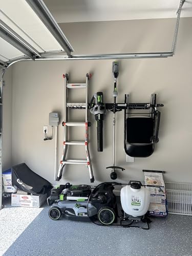 TIDYME Garage Tool Organizer Wall Mount - 48 inches - Sturdy Storage Rack with Adjustable Hooks, Anti-Rust - Easy Installation, 300lbs Capacity - Garden Tool Organizer (03 Racks & 06 Hooks) - size: 48" Carbon Steel with 3 Racks & 6 Hooks