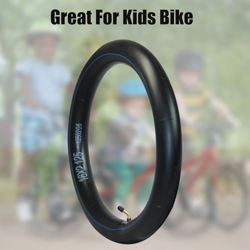 Libereco 16x2.125/2.5/3.0 Bike Inner Tubes for Electric Bike - Butyl Rubber,Bent Valve (CR202), High Elasticity for E-Bikes & Children Bikes - color: 2 Tubes, size: 16x2.125"