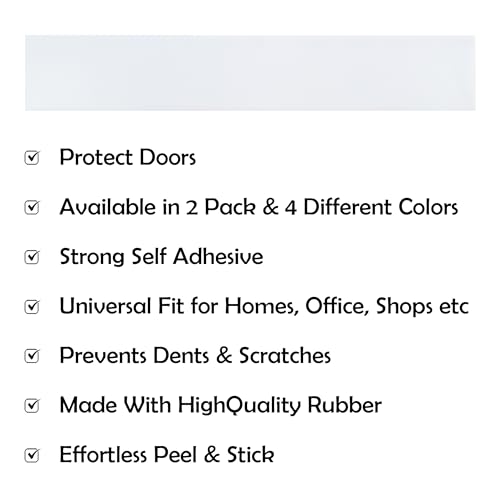 Rubber Bond Kick Plates (2 Pack) 6" x 33" - Effortless Peel & Stick - Prevents Dents & Scratches - Self-Adhesive & Universal Fit (White) - color: White, size: Kick Plate - 2 Pack - 6"x34"