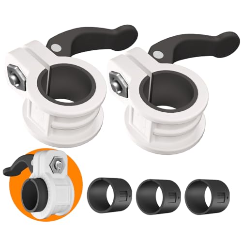 Mini Barbell Clips 1 inch I Multi-Size Adjustable Barbell Collar I 1 inch Barbell ClampsIQuick Release Weight Clips Pair of Locking for Dumbbell Bar - color: BLACK+WHITE