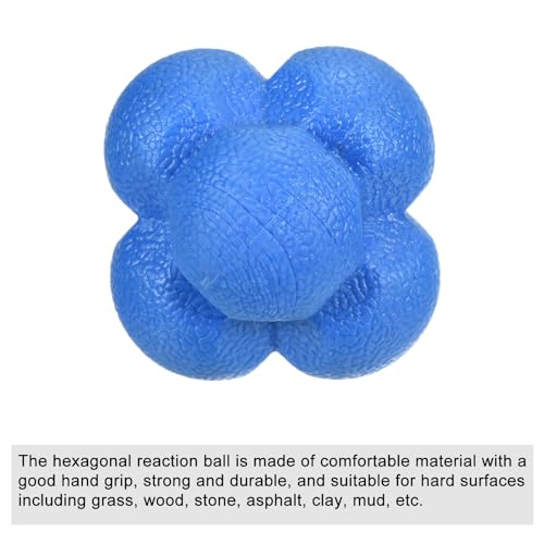 PATIKIL Bounce Reaction Balls Coordination Training Ball Agility Trainer, TPR High Difficulty, for Speed Reflex - color: Blue