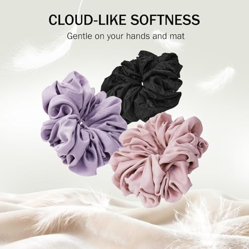 Slim Panda Yoga Mat Scrunchie,Holds Your Mat in Style,Stretchable Velvet Fabric Fit All Standard Yoga Mats (mat not included) - color: Black&pink