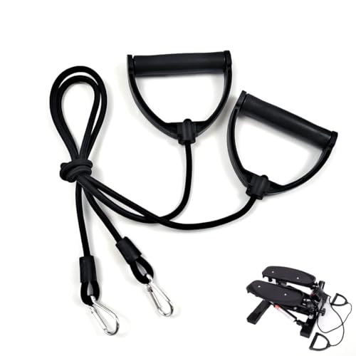 2 Pack Exercise Steppers Resistance Bands Replacement Resistance Band with Handles Elastic Exercise Bands for Mini Stair Steppers Fitness Stepper Stair Step Workout Machine Twist Mini Stepper