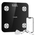 Scale for Body Weight, Digital Smart Bathroom Weight Scale with BMI, Body Fat, Muscle Mass, Accurate 20 Body Composition Scale, 10.2" Compact Platform with APP, 400lb, Black - color: Smart Scale Black